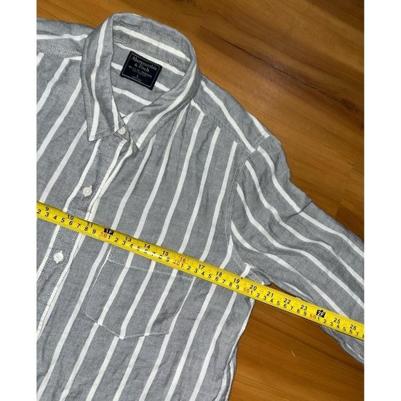 Womens‎ Abercrombie & Fitch Stripe Button Down Crop Shirt - Picture 5 of 6